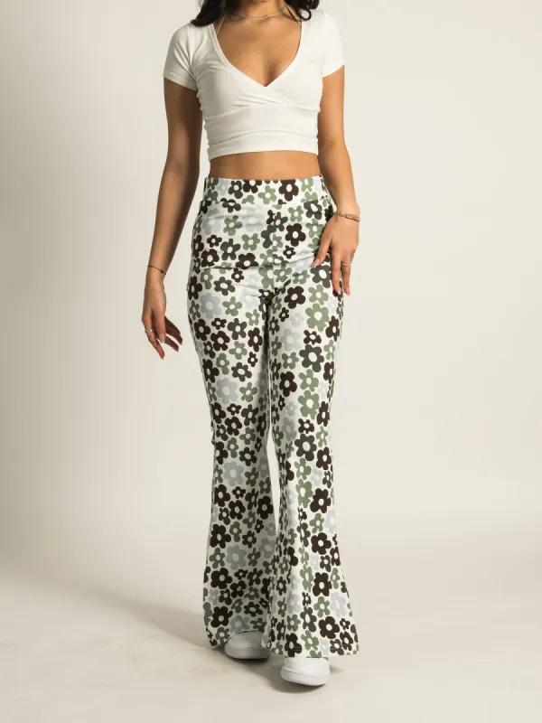 HARLOW HIGHRISE PRINT FLARE PANT sold by Harlow