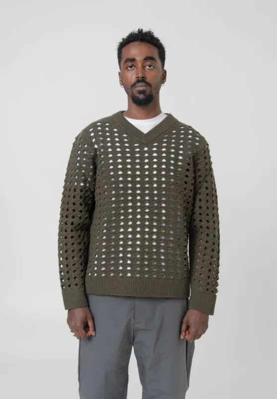 Grate Sweater Light Olive sold by Nomad