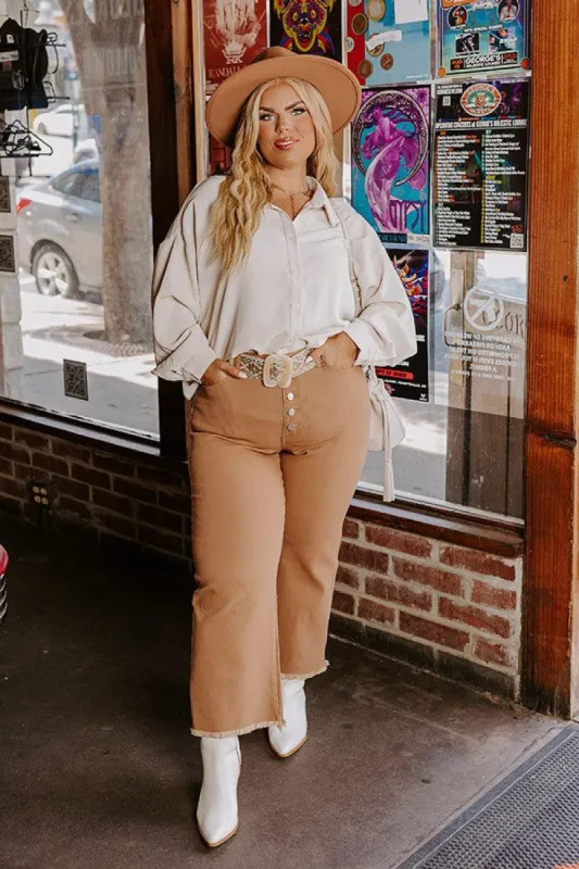 The McKenzie High Waist Jean In Camel Curves sold by Impressions