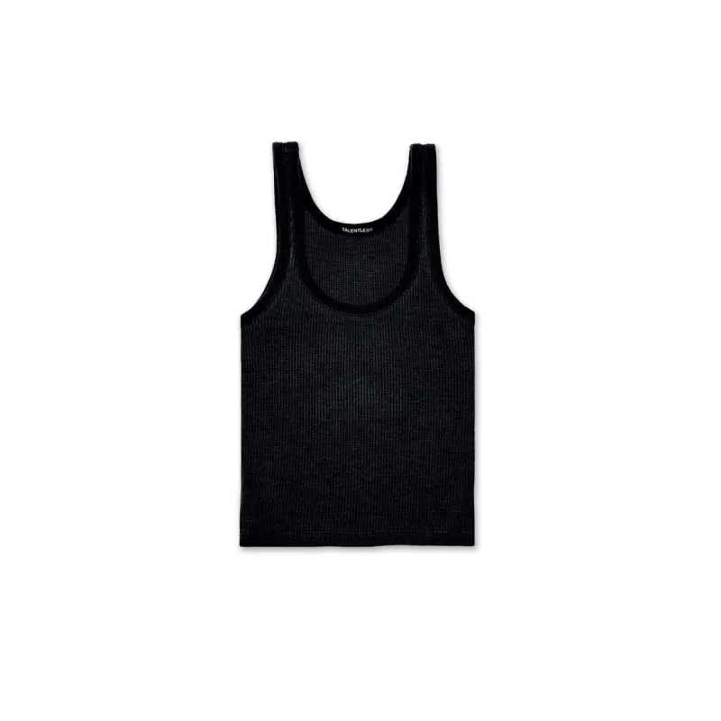 WOMENS WAFFLE KNIT CROP TANK sold by Talentless