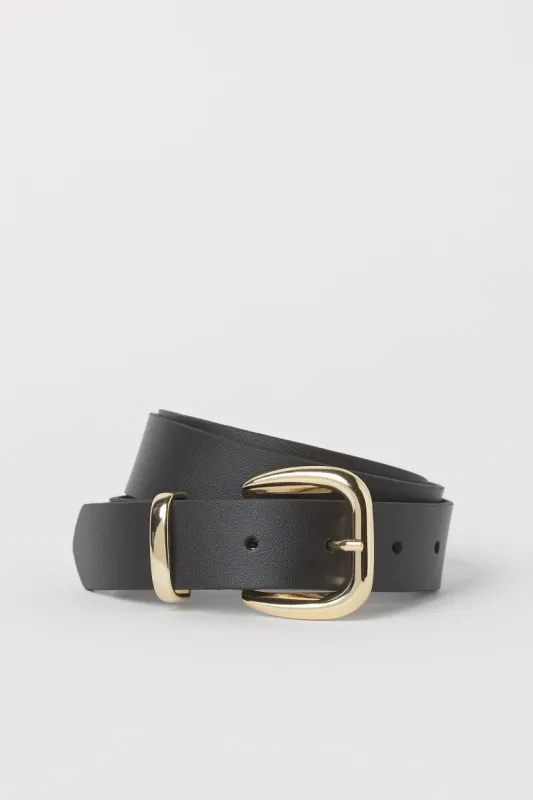 H&M - Leather belt - Black sold by H&M