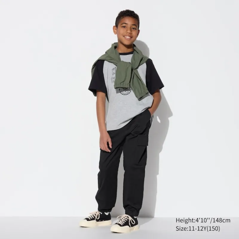 Uniqlo - Kids' Cotton Ultra Stretch Cargo Joggers - Black - 5-6Y sold by Uniqlo