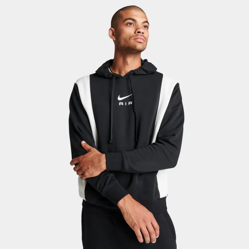 Nike Sportswear Air Fleece Pullover Hoodie Black / Summit White sold by JD Sports