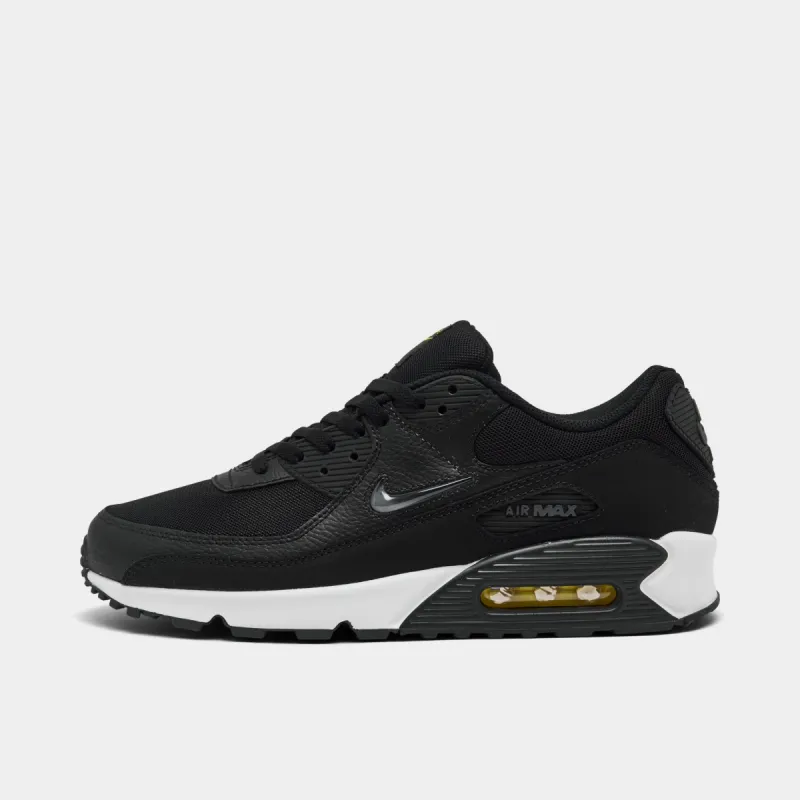 Nike Air Max 90 Black / Anthracite - Opti Yellow sold by JD Sports