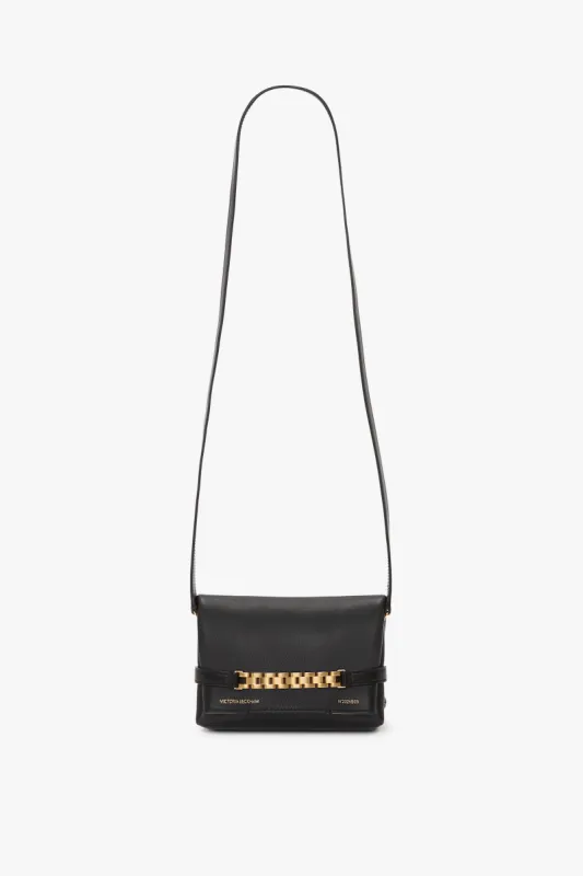 Mini Chain Pouch Bag With Long Strap In Black Leather sold by Victoria Beckham