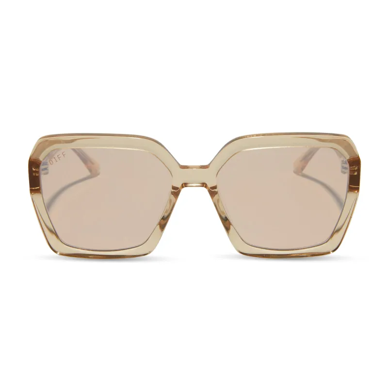 SLOANE - HONEY CRYSTAL + HONEY CRYSTAL FLASH SUNGLASSES sold by Diff Eyewear