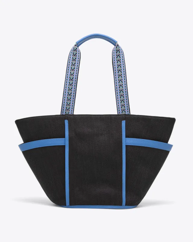 Tapered Twill Tote in Black sold by Draper James