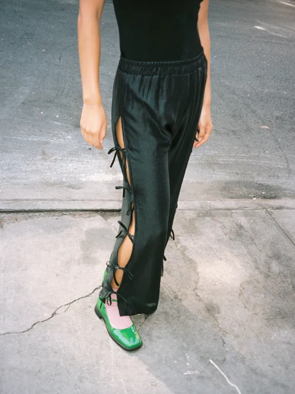Evelyn Tie Pant - Black Organza | Parallel