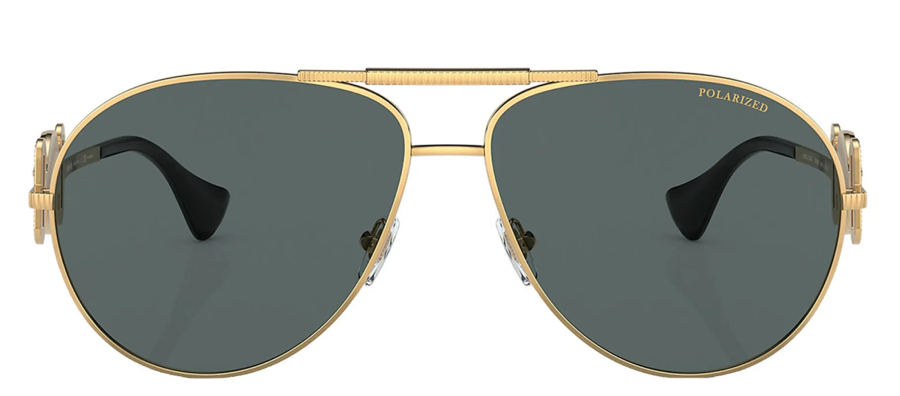 Versace VE 2249 100281 Aviator Metal Gold Sunglasses with Grey Polarized Lens sold by Gaffos