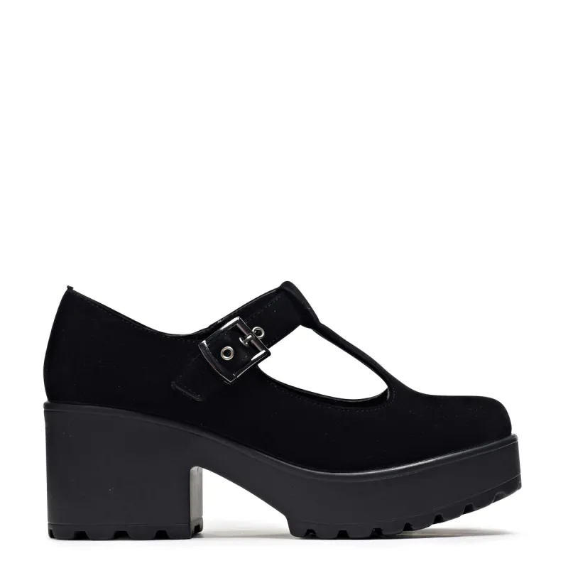 Sai Black Mary Jane Shoes 'Suede Edition' sold by Koi Footwear