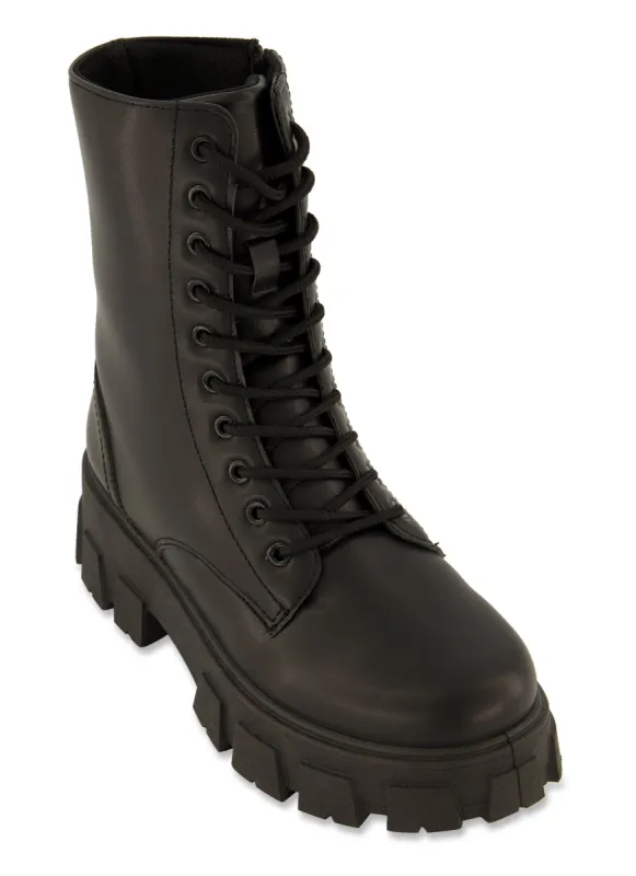 Lug Sole Lace Up Combat Boots sold by Rainbow