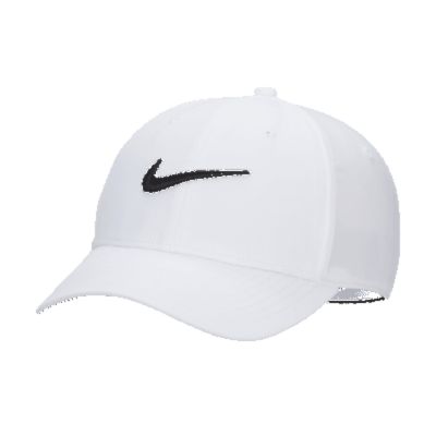 Nike Unisex Dri-FIT Club Structured Swoosh Cap in White | FB5625-100 sold by Nike