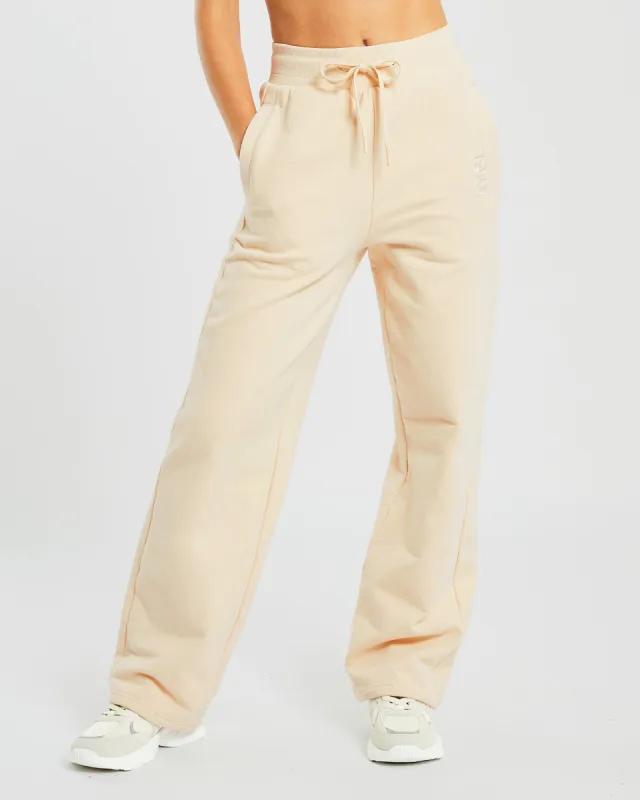Everyday Relaxed Straight Leg Joggers - Cream | Parallel