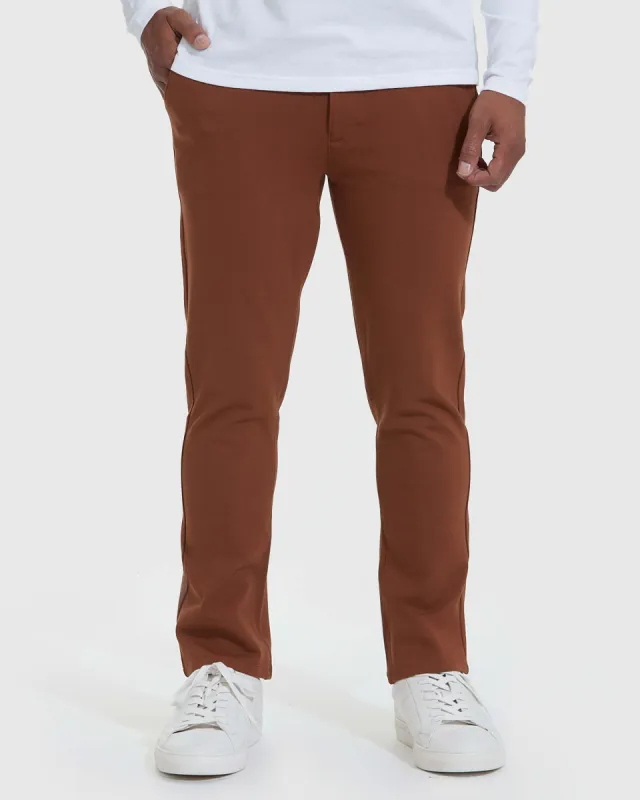 Suede Brown Slim Comfort Knit Chino Pant sold by True Classic