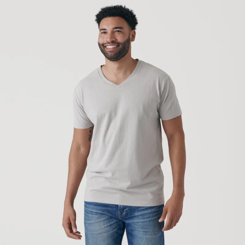 Light Gray V-Neck Tee sold by True Classic