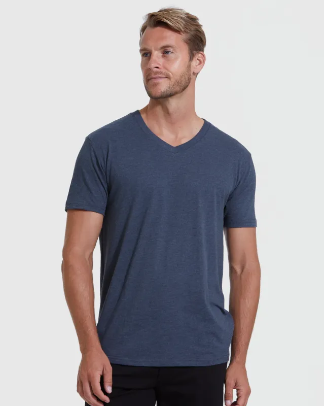 Heather Navy Classic V-Neck sold by True Classic