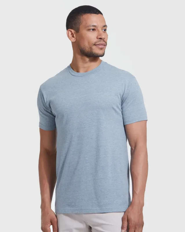 Heather Indigo Crew Neck T-Shirt sold by True Classic