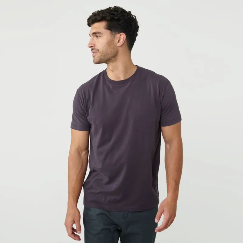 Dark Purple Crew Neck T-Shirt sold by True Classic