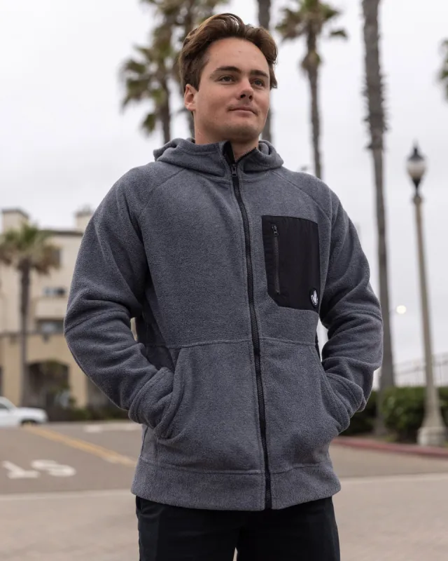 Men's Dyno Polar Fleece Jacket - Charcoal sold by Body Glove