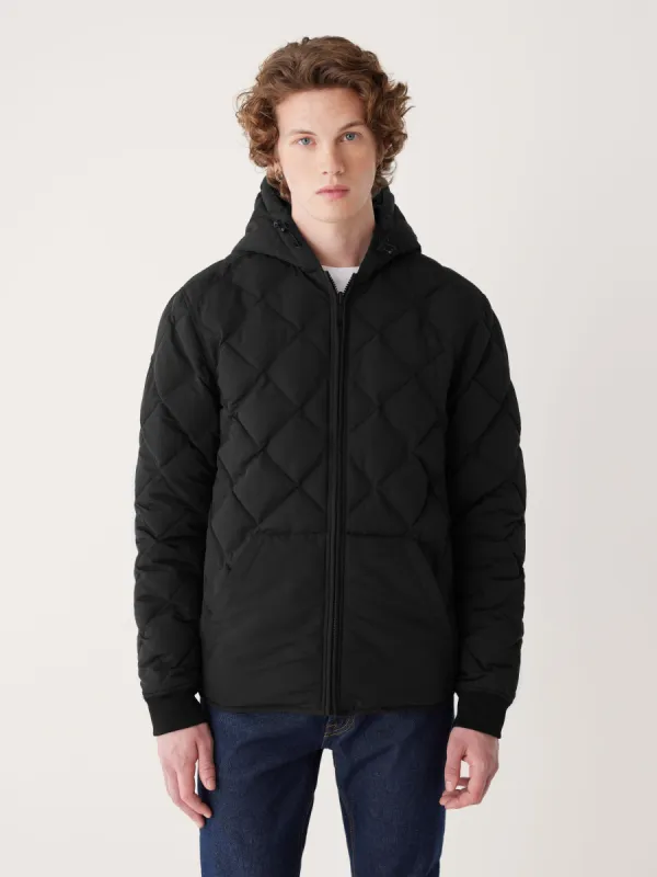 The Skyline Reversible Hooded Jacket in Black sold by Frank & Oak