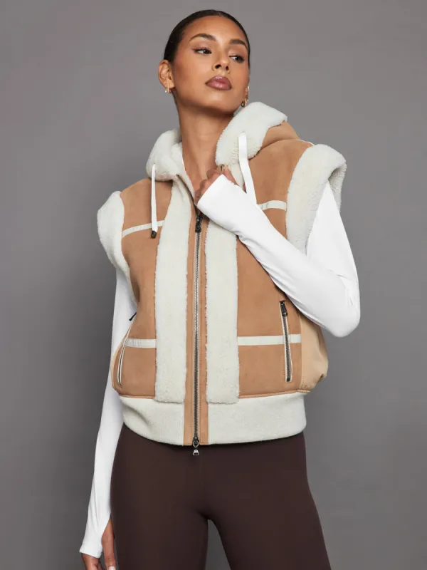 Feli Gilet - Curly Lamb Suede sold by Carbon38