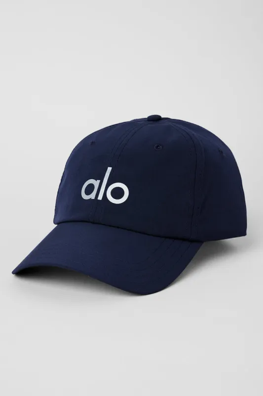 alo Off-Duty Cap キャップ Satin Off-Duty Cap - Black | ALO