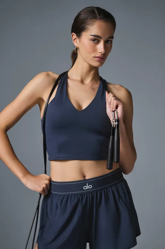 Airbrush Real Bra Tank - Navy sold by Alo Yoga