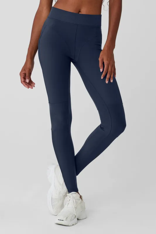 Alosoft High-Waist Head Start Legging - Navy sold by Alo Yoga