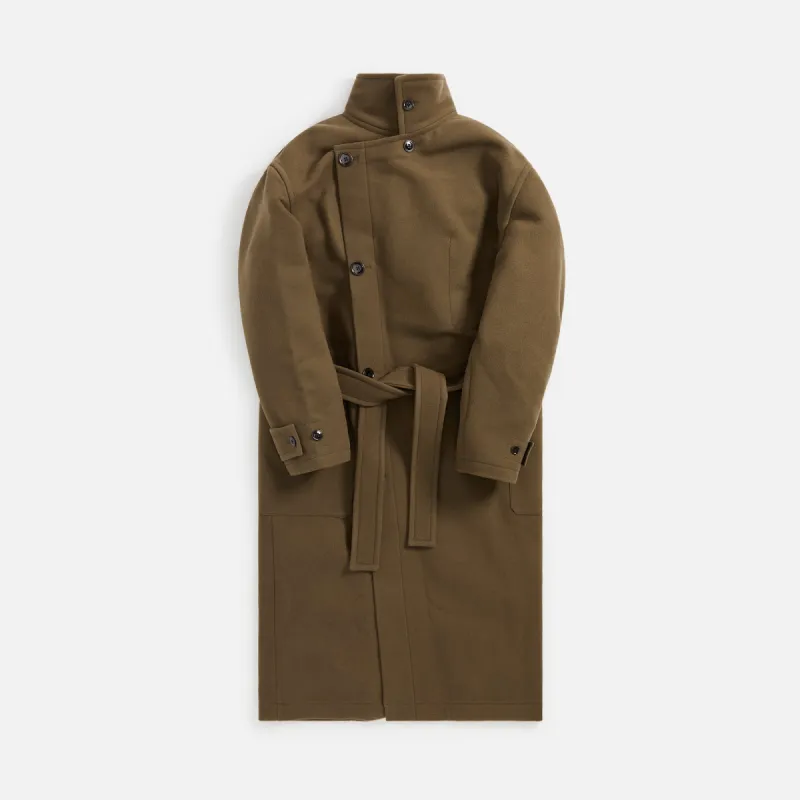 Lemaire Wrap Coat - Dark Squirrel | Parallel