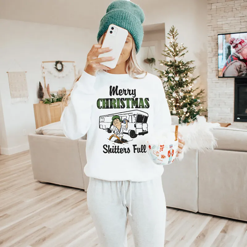 Merry Christmas Shitters Full Crewneck Sweatshirt sold by Alley and Rae