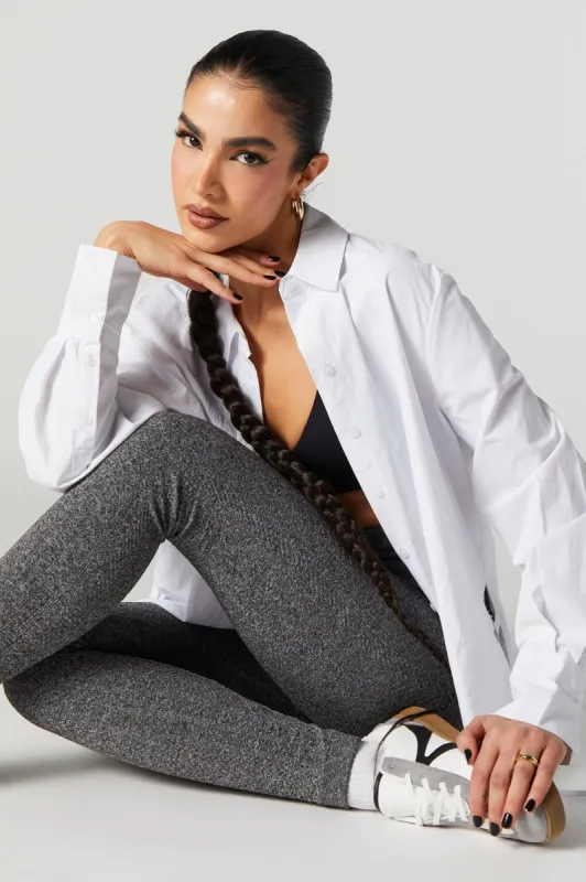 Legging sans couture en tricot torsadé sold by Urban Planet