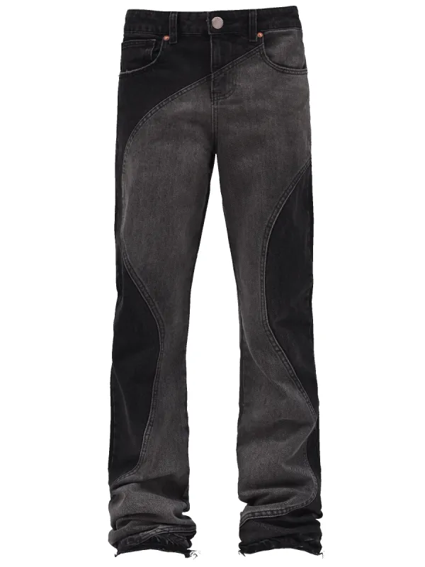 ◇DNSR◇ Signature flare denim pants black Rockstar Original - Sniper Black Super Stacked Flare Jeans