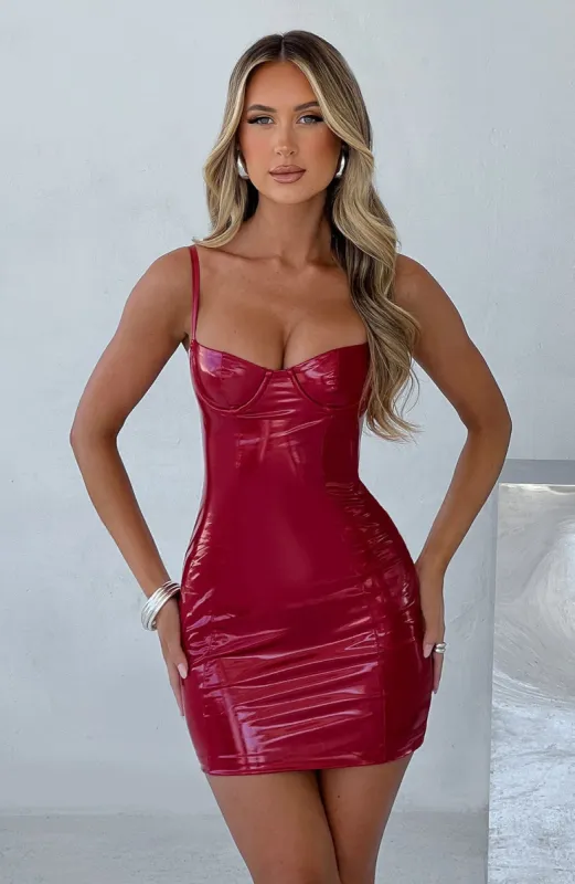 Charlie Mini Dress - Red sold by Babyboo Fashion