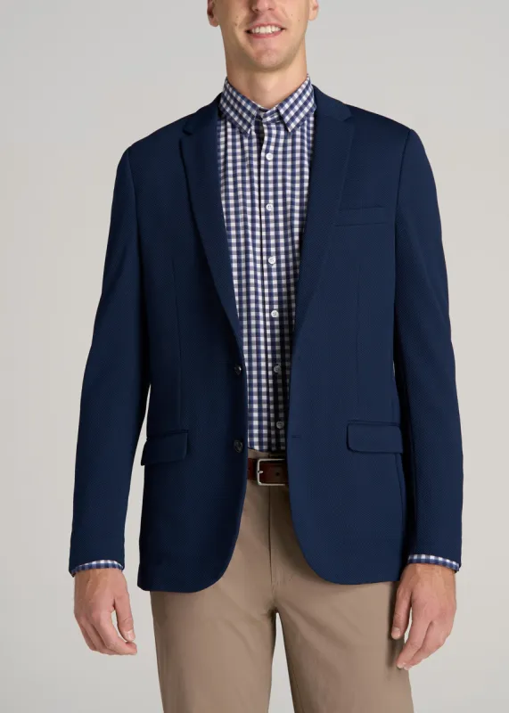 Textured Blazer for Tall Men in Navy Blue sold by American Tall