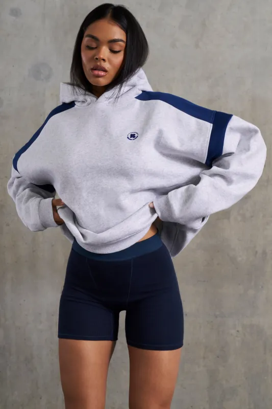 Academic - Oversized Hooded Sweatshirt in Heather Grey sold by Bo + Tee