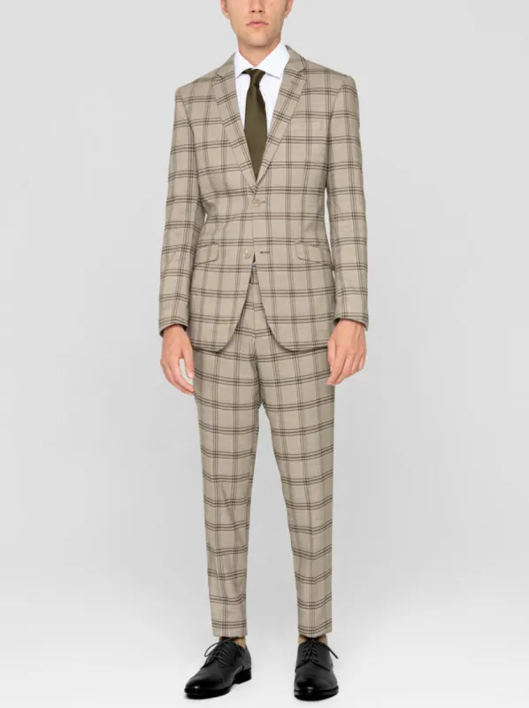Sage Plaid Two Button Suit sold by Alain Dupetit