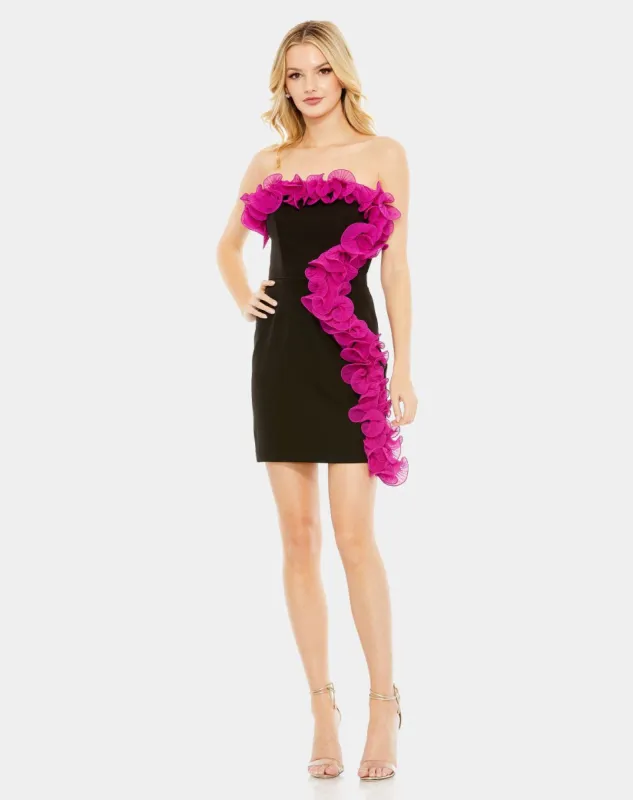 Strapless Ruffle Detail Mini Dress sold by Lord & Taylor