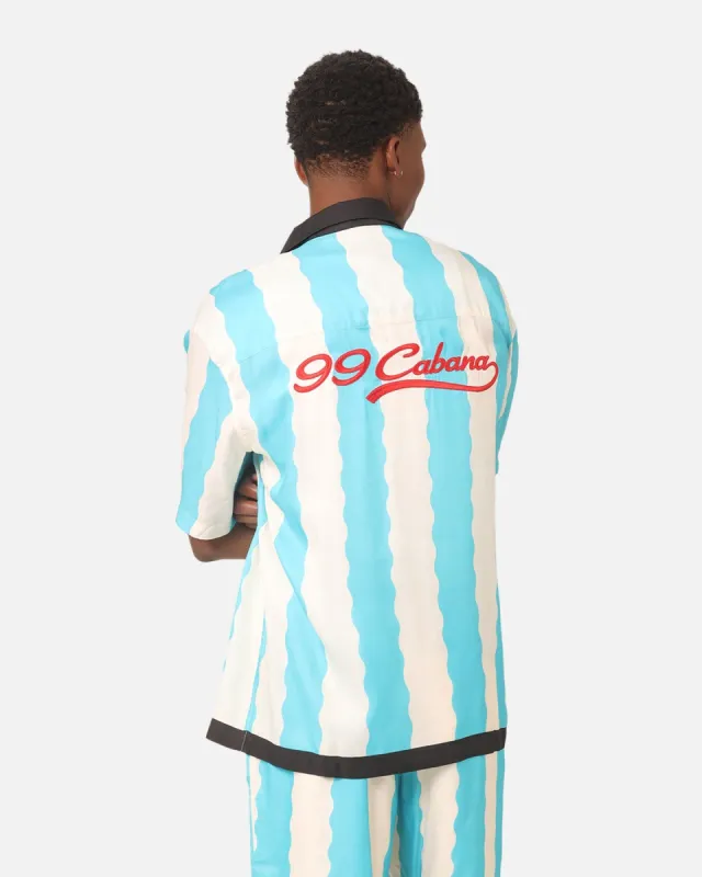 99 Cabana Bowling Short Sleeve Button Up Shirt Light Blue/Off White sold by Culture Kings