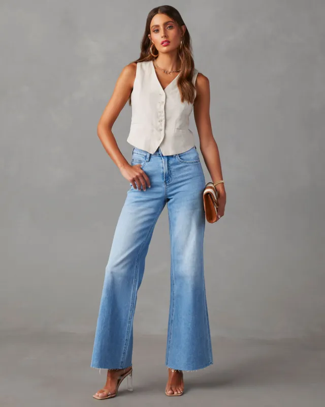 Aleesia Mid Rise Wide Leg Jeans sold by Vici