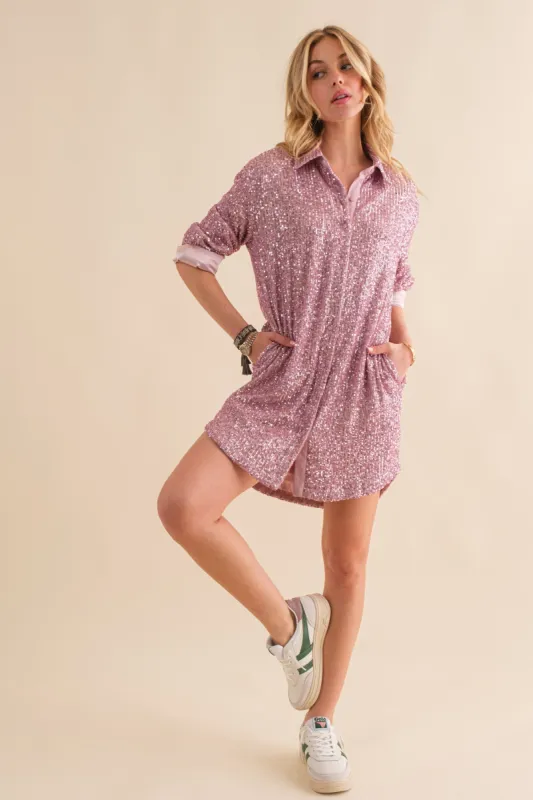 Pink Button-Down Dress sold by Pinkblush