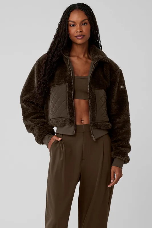ブルゾン [Alo Yoga] Sherpa Edge Bomber Sherpa Edge Bomber - Ivory | Alo Yoga