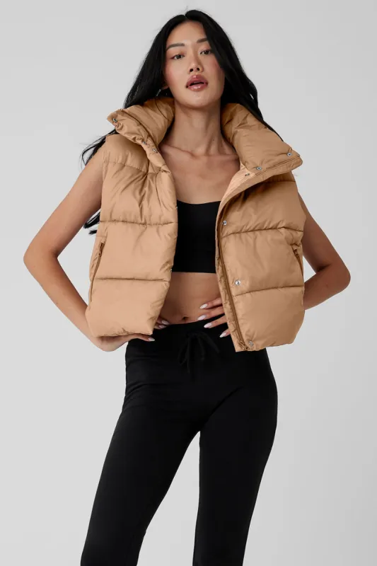 Gold Rush Puffer Vest - Toasted Almond | Parallel