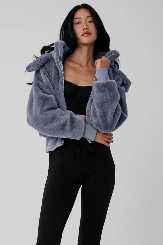 Faux Fur Foxy Jacket - Fog sold by Alo Yoga
