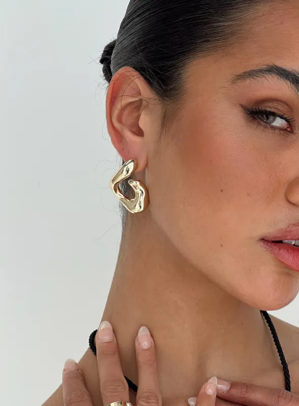 Unforgettable Earrings Gold sold by Princess Polly