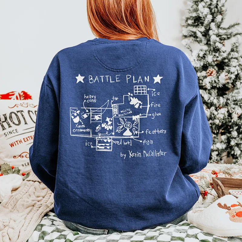 Home Alone Battle Plan Christmas Crewneck sold by Alley and Rae