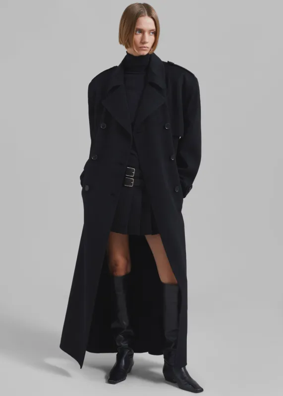 Nikola Padded Trench Coat - Black sold by Frankie Shop
