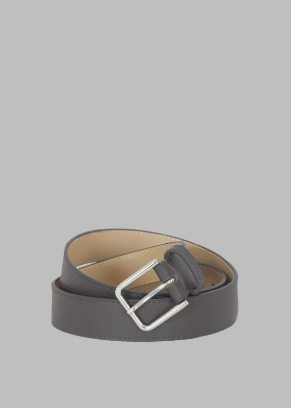 Toni Pebbled Leather Belt - Grey sold by Frankie Shop