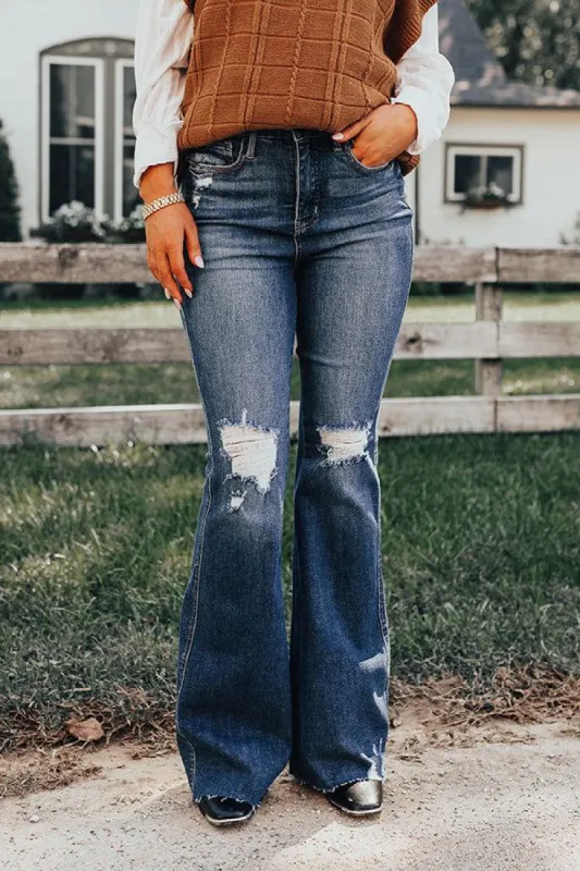 The Koty High Waist Distressed Flare sold by Impressions