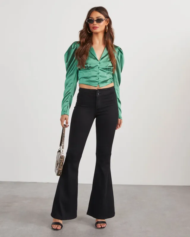 Stelio Satin Top sold by Vici