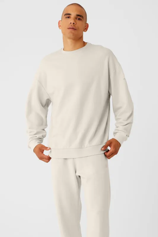 Chill Crew Neck Pullover - Bone sold by Alo Yoga